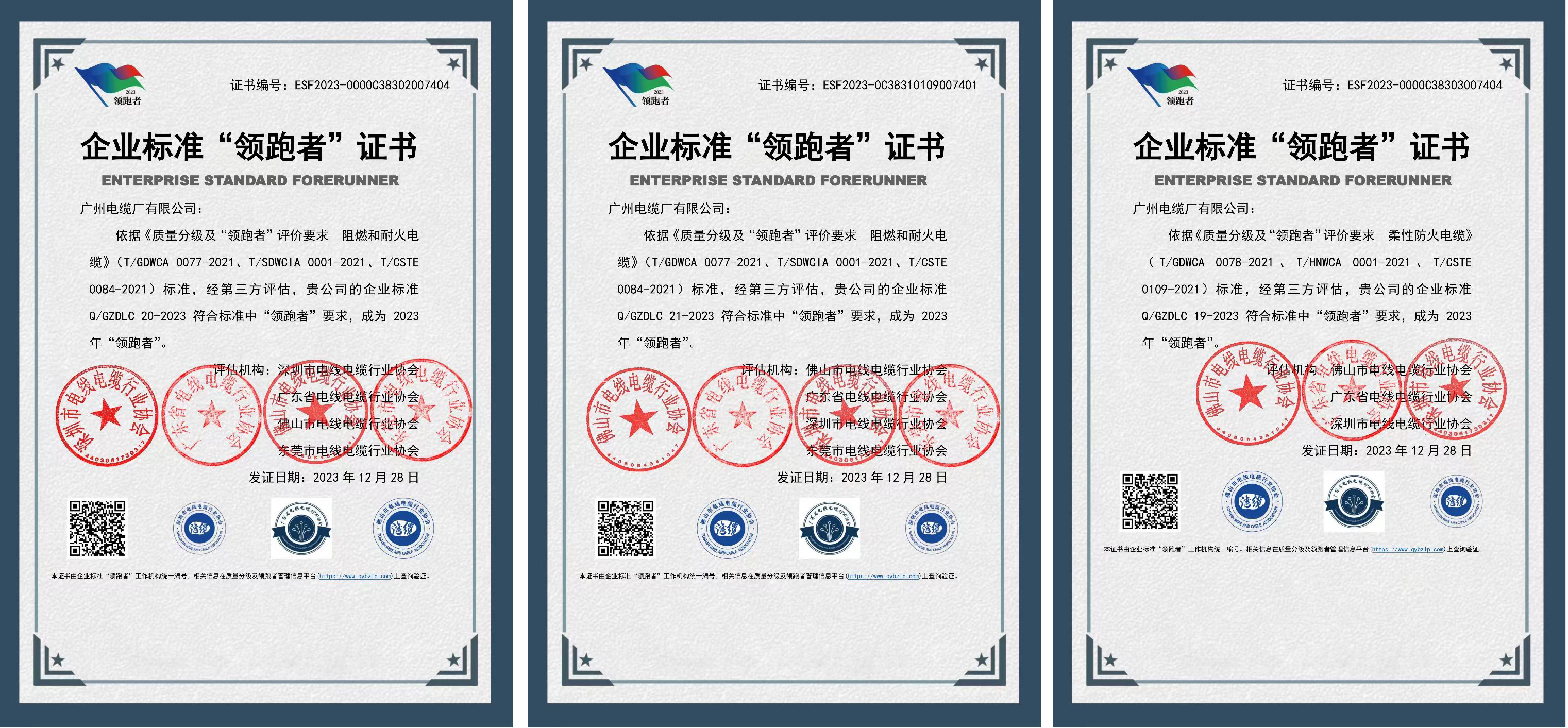 創新引領！廣州電纜再登全（quán）國企業標準“領跑者”榜單