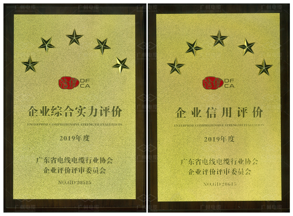 廣州電纜獲三項“五星（xīng）級”榮譽，彰顯行業競爭力！