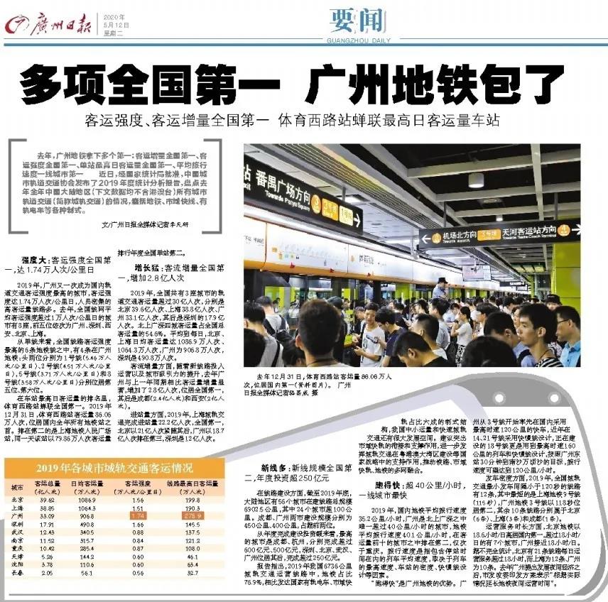 廣州電（diàn）纜與廣（guǎng）州（zhōu）地鐵成就“地下戀情”，助力全國“最忙”地鐵平穩運（yùn）行