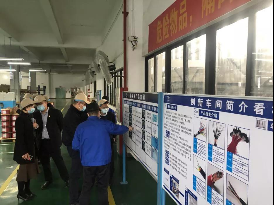 南沙（shā）區區委常委、常務（wù）副區長魏敏帶隊到廣州電纜公司督導（dǎo）調研