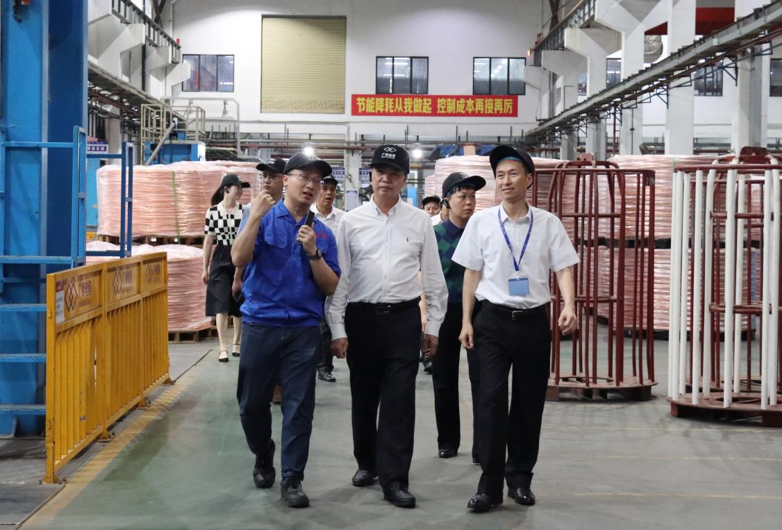 雲浮市委常委、統戰部部長梁仁球一（yī）行蒞（lì）臨廣州電纜考察交流