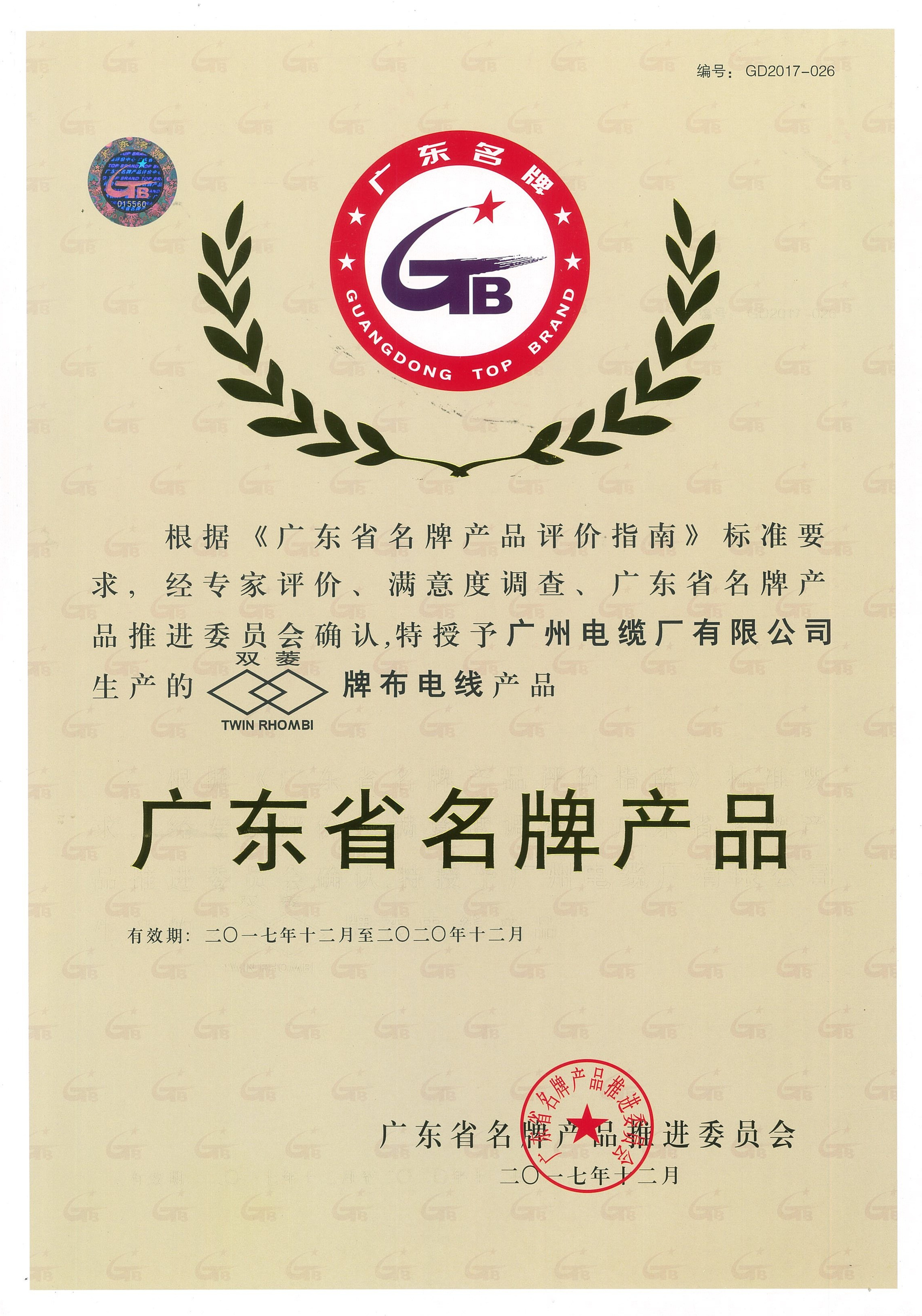 廣東省名牌產品